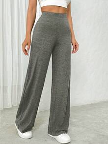 EURMUSE Women Grey Comfortable High Waisted Pants - Grey - View 6