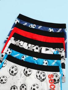 Snug Zone 5pcs/Pack Boys' Soccer Comfortable Boxer Briefs - Multicolor - View 3