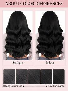 9AM Hair 7片装 130克/150克 自然黑 全头无缝PU双层夹式真人发接发，高品质Remy真人发无缝PU夹式接发，适合女性冬季圣诞节万圣节装扮 - Natural Black - 查看 11