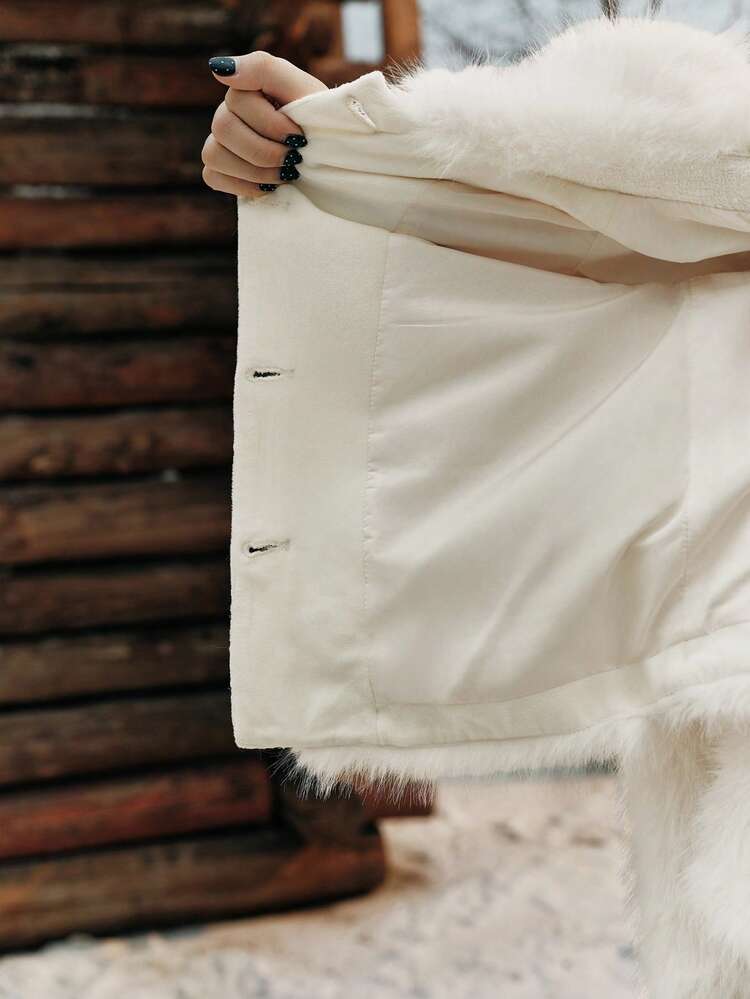 フェイクファー襟 パッチワーク シャツジャケット、秋、冬、外出、エレガント、フォーマル、パーティー、シック、新年、クリスマス、卒業式、結婚式に適しています