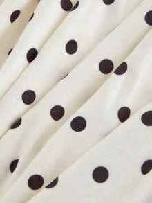 SHEIN MOD 女士优雅蕾丝边长裙，新年晚礼服，新年派对礼服，女装，优雅女士连衣裙，米色女士连衣裙，新年女士连衣裙，正式女士连衣裙，节日连衣裙，套装，新年晚礼服 - 黑與白 - 查看 4