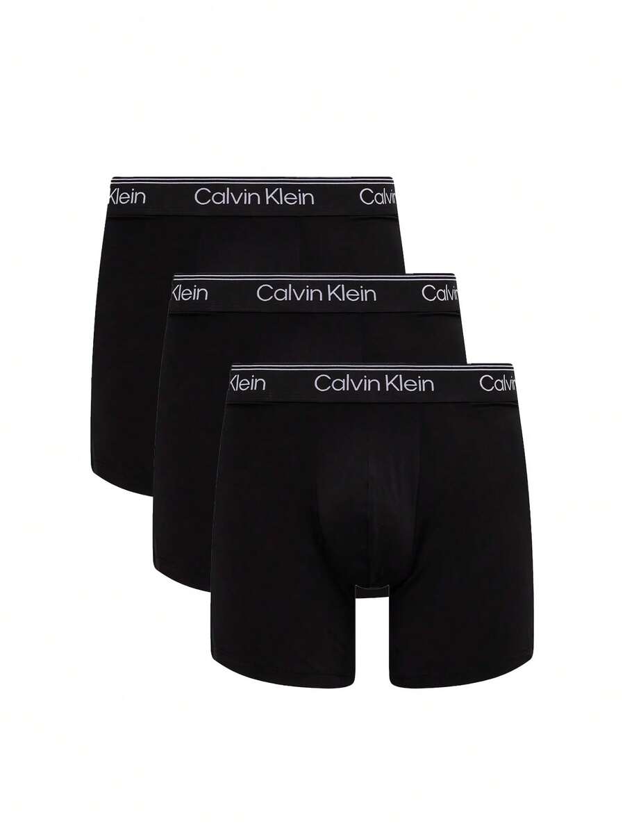 Calvin Klein 3 طقم سراويل داخلية رجالية - الأسود - مشاهدة 1