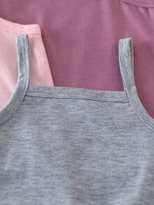 SHEIN 4pcs/Set Baby GirlCasual Comfortable Camisole Top Set, Spring/Summer