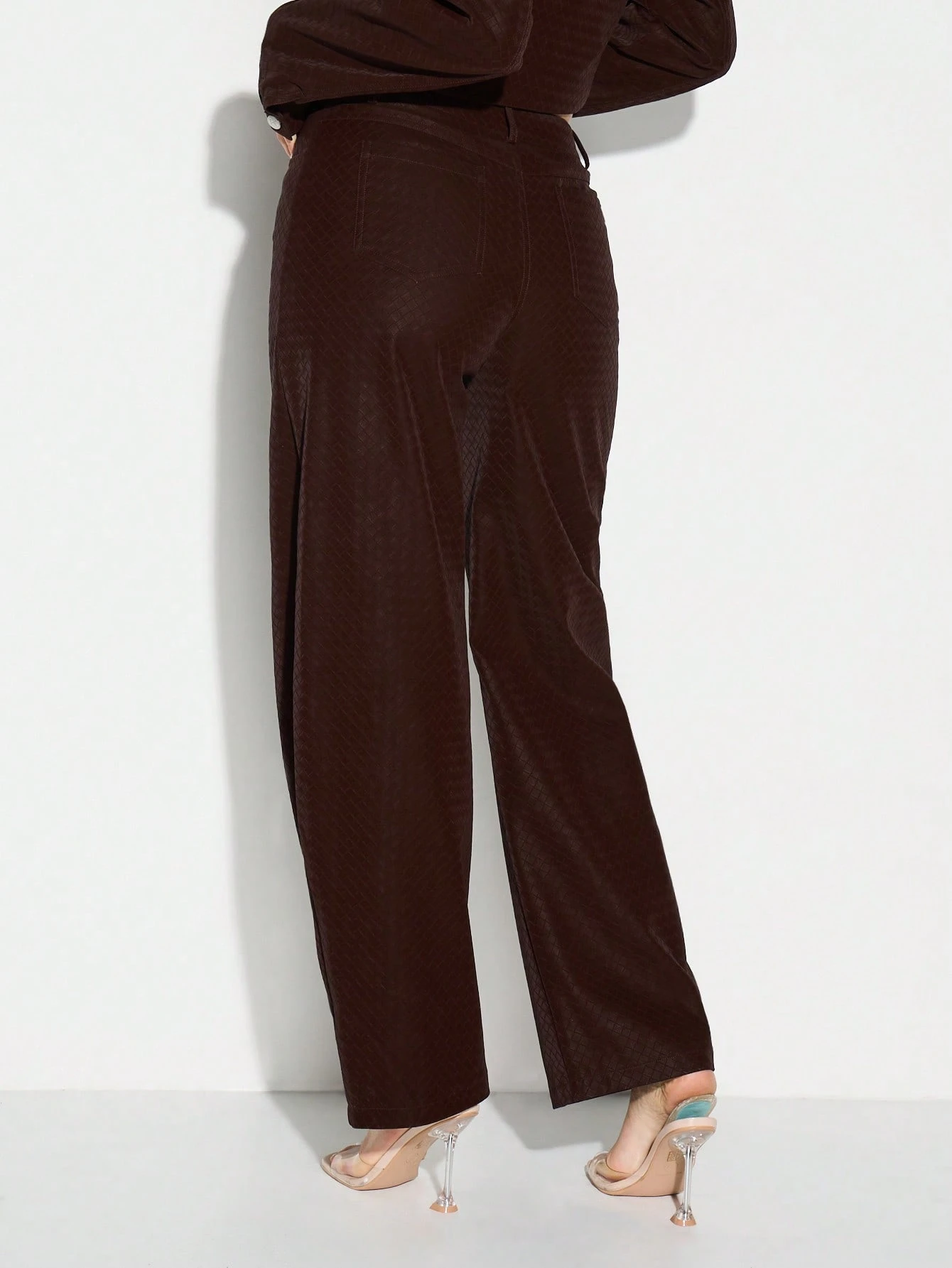 KIZN High Rise Quilted Wide Leg Pants