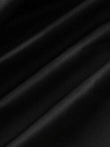 Cravure Plus Size Women's Autumn/Winter Satin Texture Ruffled Collar Long Sleeve Pleated Design Pullover Fitted Slightly Loose Blouse And Matching Elastic Waist Straight Leg Pants 2-Piece Set, &Regalyn Top And Pants Suit, Versatile For Commuting, Shopping, And Daily Wear - Black - View 7