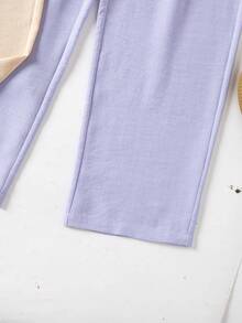 SHEIN Explorewe 3pcs Tween Girl Casual Comfy Wide Leg Pants, Suitable For Spring & Autumn Chic - Multicolor - View 5