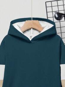 Sweat-shirt-shirt décontracté à manches longues pour adolescent, style classique avec imprimé blocs de couleurs et patchwork, ample et confortable. Imprimé graphique, convient pour l'automne/l'hiver - Multicolore - Voir 4