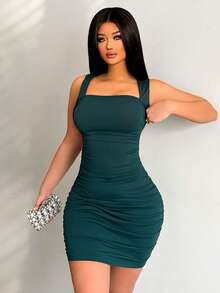 VaVaBold Sleeveless Tight And Sexy Green Dress - Green - View 5