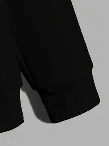 EURMUSE Cotton 2pcs Men's Basic English Letter Printed Pocket Design Slim Fit Sweatshirt Set - Multicolor - View 8