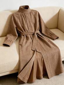 Aalyst Women's Loose Casual Elegant Luxury Party Commute Outing Gathering Halloween, Christmas, New Year, Thanksgiving Wool Blend Long Coat, Winter