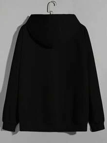 EURMUSE Cotton 2pcs Men's Basic English Letter Printed Pocket Design Slim Fit Sweatshirt Set - Multicolor - View 4