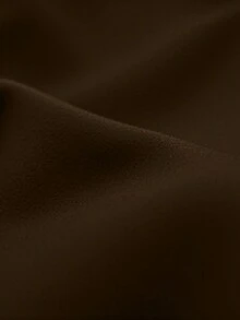 Franclia 女士优雅V领修身大衣，秋冬款 - 咖啡棕 - 查看 6