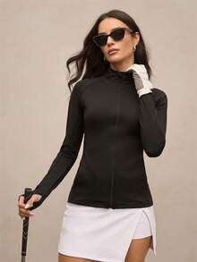 Activina Zip Up Slant Pocket Warming Sports Jacket With Thumb Hole