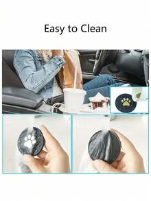 2个装卡通猫爪图案车载杯架内衬垫圆形硅胶防滑垫隔热垫，适用于饮料或咖啡 - 彩色 - 查看 5