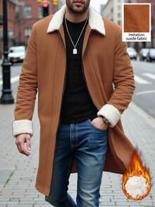 Manfinity CasualCool Veste zippée décontractée pour hommes avec empiècements et bordure en fourrure, automne/hiver