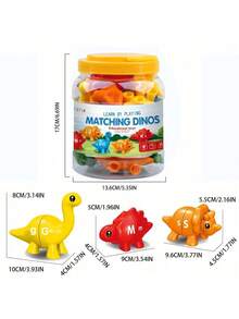 Rainbow Letters Dinosaur Alphabet Matching Toy Tactile Surfaces Interactive Learning Game Cognitive Development Family Bonding Activity Christmas Stocking Fillers Holiday Gift Ideas Scandinavian Style Cottage Core Aesthetic Must Haves - Multicolor - View 10