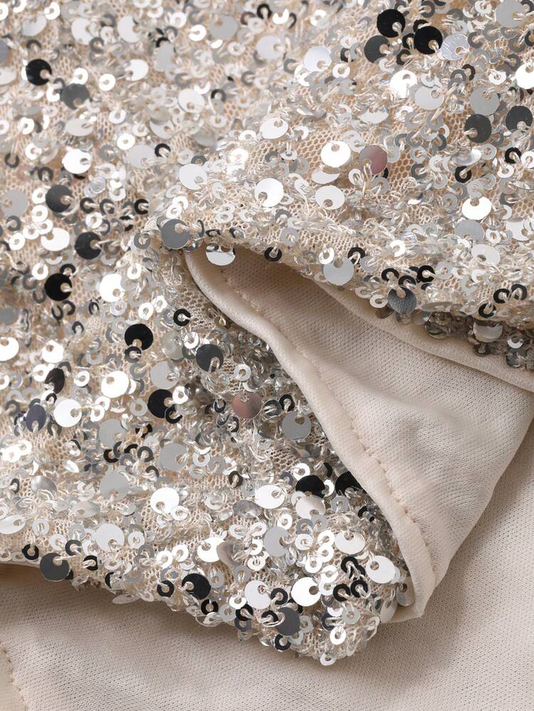 Women's Sequin Decor Casual Skirt New Years Women Carnival