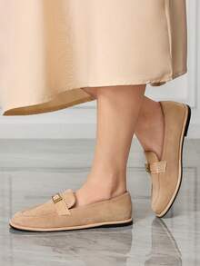 Sleekvia Women's Fashionable Versatile Casual Minimalist Flats For Christmas - Apricot - View 5