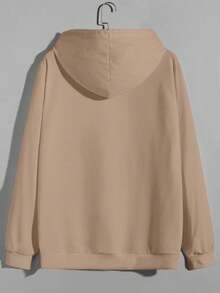 EURMUSE Cotton 2pcs Men's Basic English Letter Printed Pocket Design Slim Fit Sweatshirt Set - Multicolor - View 5