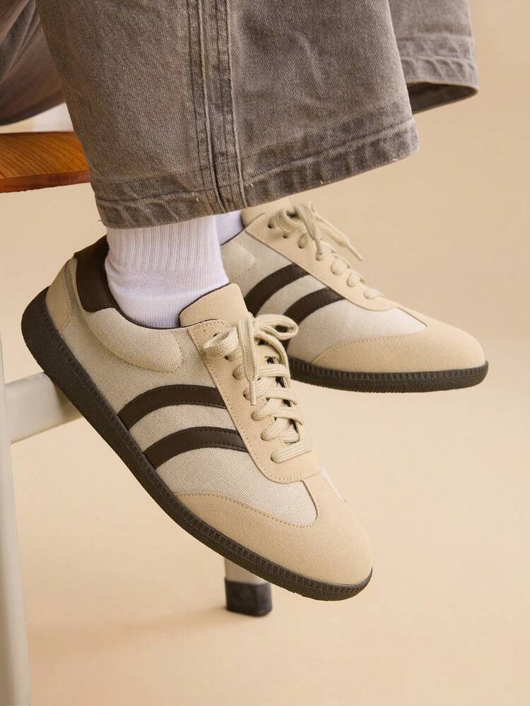 CUCCOO EASI Baskets plates à lacets confortables et décontractées pour hommes