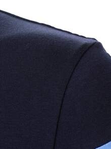 OTTIMOZO Camiseta masculina casual de manga curta com listras coloridas, ideal para o verão. - Multicolorido - Ver 3