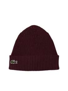 Lacoste Women's Knitted Hat Red - Burgundy - View 1