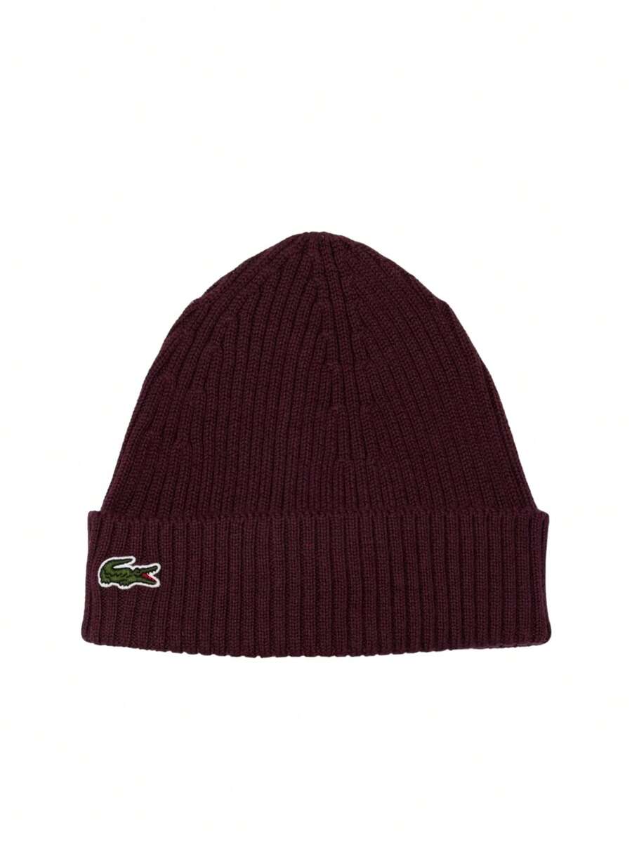 Lacoste Women's Knitted Hat Red - Burgundy - View 1
