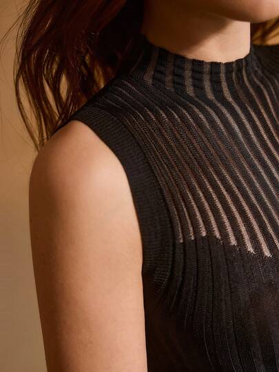 MOTF PREMIUM 女士无袖修身罗纹针织上衣