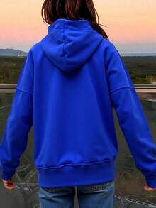 Sudadera Hoodie con estampado de Cherry - Azul Marino - Ver 2