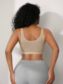 Ultrathin Sheer Seamless Bra - Khaki - View 2
