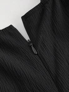 SHEIN MOD Mono de mujer con tirantes delanteros anudados - Negro - Ver 4