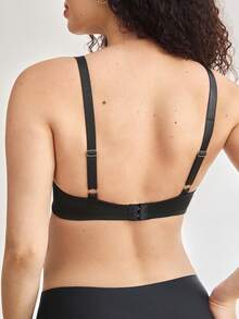Moonlight&Mama Black Lace Patchwork Nursing Bra, Removable Cups, Suitable For Pregnancy, Breastfeeding, Postpartum - Black - View 8