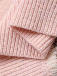 Vivie Lora 女士宽松粉色费尔岛毛衣 - 粉色 - 查看 7