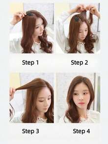 2/4片装隐形发垫，女士蓬松发髻器，透气刘海夹，蓬松发夹，卷发器，免加热卷发器，卷发棒，美发产品及配件，适用于理发店、美容院、返校季、旅行度假等场合，女士美发配件，卷发器，卷发梳，卷发棒，卷发产品，卷发棒，卷发器，卷发棒，卷发产品，卷发棒，美发设备用卷发棒 - 彩色 - 查看 5