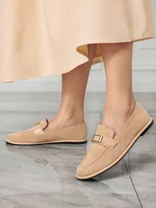 Sleekvia Women's Fashionable Versatile Casual Minimalist Flats For Christmas - Apricot - View 3