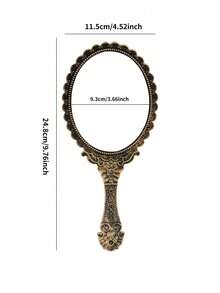 1 Gương cầm tay độ nét cao, Gương nhỏ gọn phong cách cung điện họa tiết hoa cổ điển, Gương cầm tay công chúa di động, Trang điểm, Giá rẻ, Trang trí phòng, Bàn trang điểm, Du lịch, Phòng ngủ, Phụ kiện trang điểm, Gương, Gương trang điểm, Gương mini, Gương nhỏ gọn, Gương nhỏ, Gương cầm tay - Nhiều màu - Xem 6