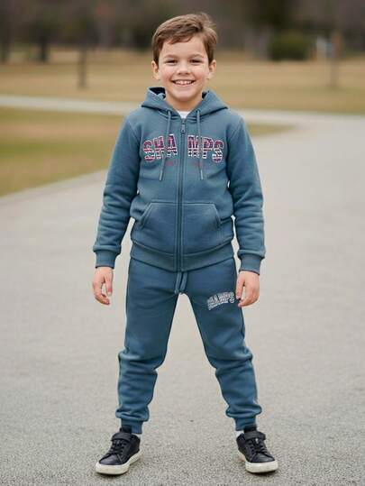 Pants Para Niño 2 Piezas Sudadera Con Capucha Y Pants Jogger