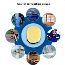 1pc Car Wool Soft Hand Glove Cleaning Brush 15*25cm For Car Cleaning - Multicolor - View 8