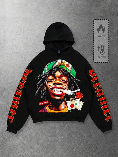 Street Life sweat-shirt à capuche imprimé mode pour hommes