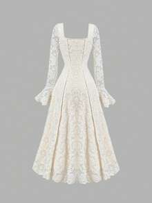 SHEIN MOD 女士长袖连衣裙，适合派对、节日、优雅场合，也可作为返校礼服、正式晚礼服、派对女士连衣裙、Love And Lemonade 品牌服装或秋季婚礼宾客礼服。