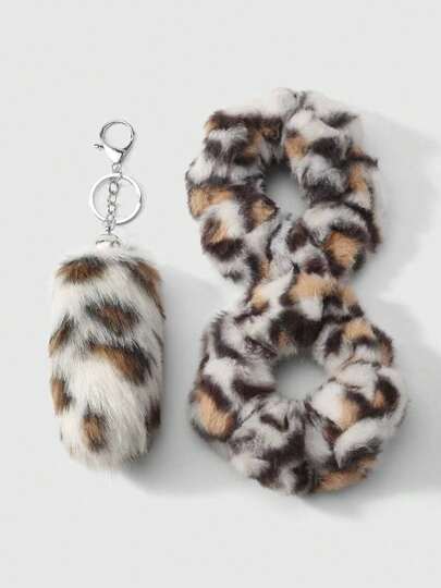 Kawaii 2 pezzi/set Scrunchies vintage alla moda con stampa leopardata, stile coreano e sofisticato, adatti per uso quotidiano delle donne, regali per vacanze, fermacode per capelli, elastici per coda di cavallo