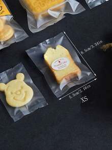 100个/套 烘焙密封袋 磨砂透明饼干袋 糖果包装礼品包装用品 带扎带 - 無色 - 查看 9