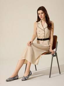 CUCCOO BASICS Women's Versatile Commuter Striped Pointed Toe Flats For Christmas - Black and White - View 6