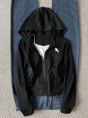 Sweetra Young Sudadera corta ajustada y casual para adolescentes, estilo coreano, adecuada para la temporada de regreso a la escuela