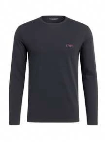 Emporio Armani Men's Cozy Breathable Relaxed Fit Daily Casual Relaxation Black EM000383-AF10778-MC001 - Black - View 5