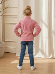 Sudadera Tipo Polar con Cierre | Niña | Suavidad y Calidez Todo el Día - Rosa - Ver 4