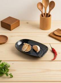 Ceramic Kitchen Utensil Holder, Spoon Rest Rack, Vintage Ceramic Soup Spoon Holder, Ladle Tray, Cookware Storage Tray, Coffee & Dessert Spoon Resting Plate, Ideal Mother's Day & Christmas Gift, Vintage Kiln-Fired Multicolor Design