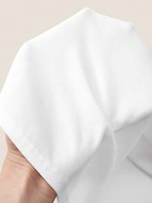 Muvela Áo thun vai lệch màu trơn đơn giản cho nữ - trắng - Xem 6