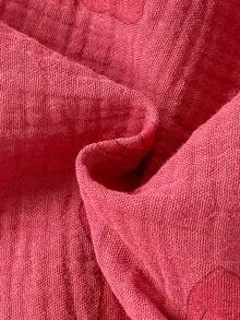 2pcs Newborn Baby Girls' Cute Bow Pattern Long Sleeve Top And Pants Casual Comfortable Pajama Set Newborn Girl Outfit Baby Girl Pajama Set Baby Girl Sleepwear Baby Girl Full Sleeve Pant Set - Burgundy - View 4