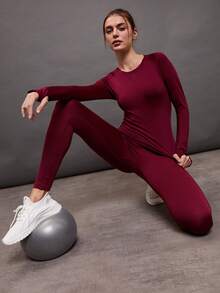 Activina Tummy Control Sports Leggings Yoga Women Pants - Redwood - View 7